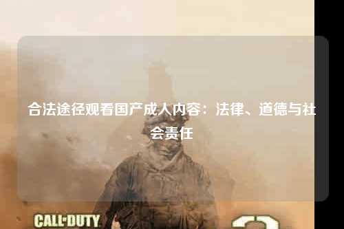 合法途径观看国产成人内容：法律、道德与社会责任