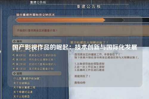 国产影视作品的崛起：技术创新与国际化发展